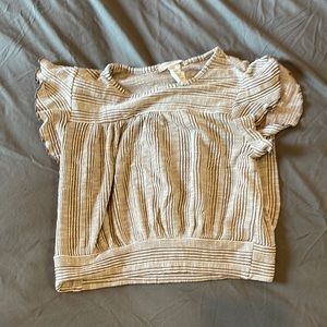 size small striped crop top